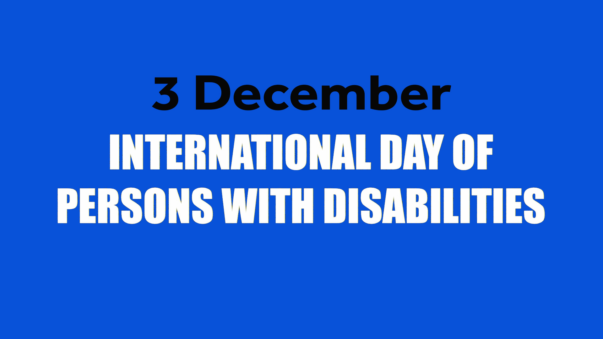 International Day of Persons with Disabilities