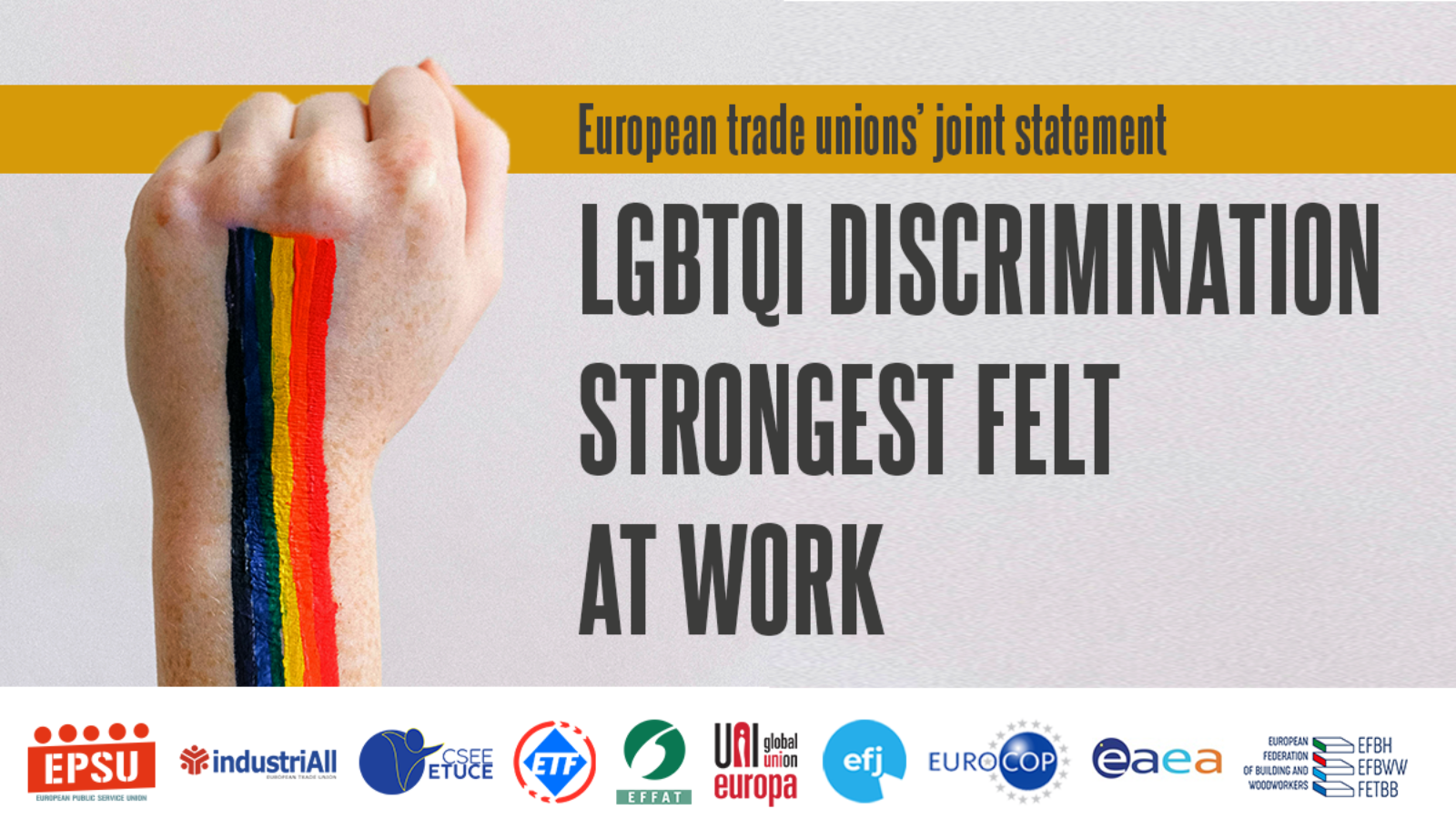 LGBTIQ discrimination strongest felt at work